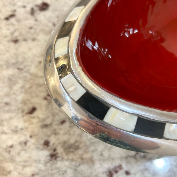 Julia Knight 16-inch red enamel Oval Bowl - Picture 8 of 13